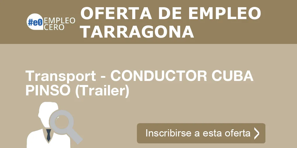 Transport - CONDUCTOR CUBA PINSO (Trailer)