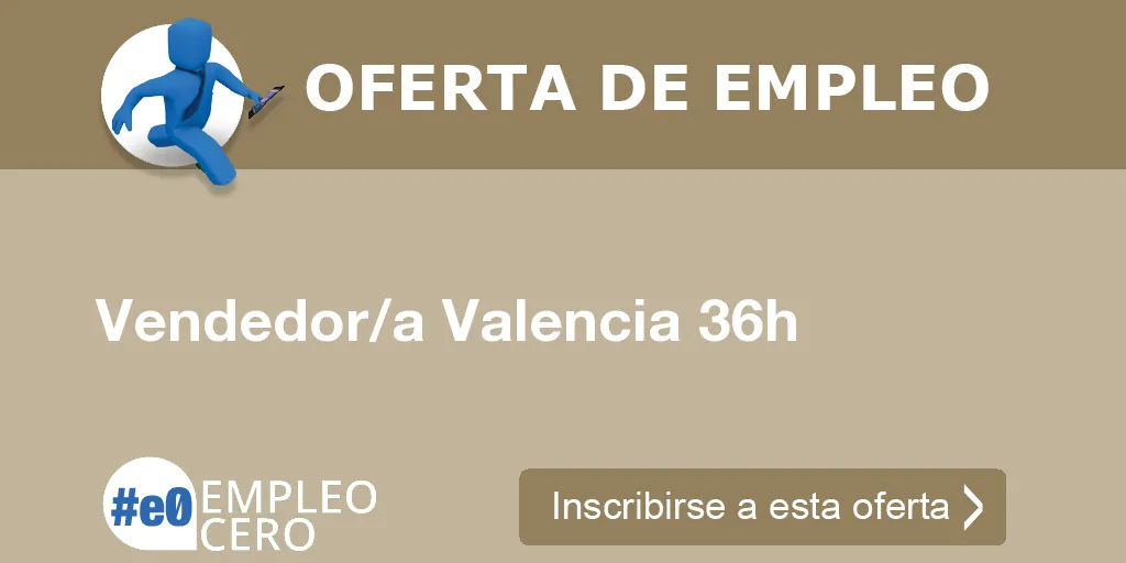Vendedor/a Valencia 36h